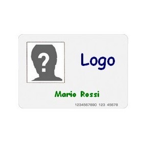 Kit 20 Tessere RFID Personalizzate con logo, dati e foto su singola faccia